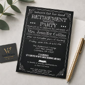 Krijtbord Uitnodiging Pensioenfeest Leraar