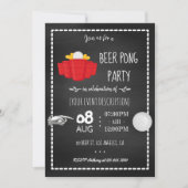 Krijtbord uitnodiging voor Beer Pong-feestviering (Voorkant)