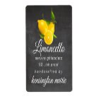 Krijtbord Uitzicht Limoncello Flessen Etiket |