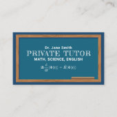 Krijtbord & Vergelijking Privé Tutor Visitekaartje (Voorkant)