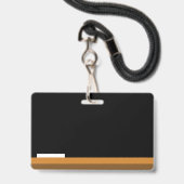 Krijtbord verpleegster plastic badge haltespas (Achterkant met lanyard)
