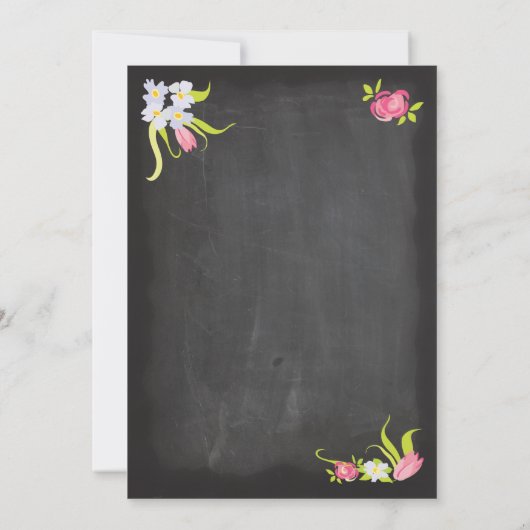 Krijtbord Victoriaans gestapelde theekopjes Baby s Kaart (Achterkant)