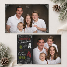 Krijtbord Vintage Typografie Foto Kerstmis