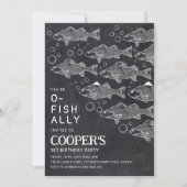 Krijtbord Vist 1e verjaardag Kaart (Voorkant)