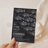 Krijtbord Vist 1e verjaardag Kaart