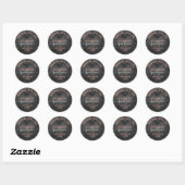 Krijtbord vlinder Fancy Script Thuisgemaakte Jam Ronde Sticker (Vel)
