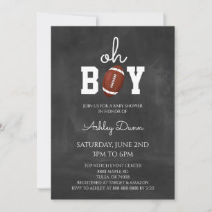 Krijtbord Voetbal Baby Shower Kaart