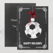 Krijtbord Voetbalspeler Kerstkaarten Feestdagenkaart (Voorkant / Achterkant)
