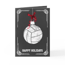Krijtbord Volleybal Speler Kerstkaarten