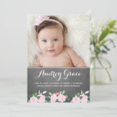 krijtbord voor zachte botanische producten | geboo aankondiging (Staand voorkant)