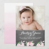 krijtbord voor zachte botanische producten | geboo aankondiging (Voorkant / Achterkant)