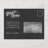 Krijtbord Vrede op Aarde Goodwill naar Man Snow Feestdagenkaart (Achterkant)