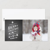 KRIJTBORD VROLIJKE KERST | VAKANTIEFOTOKAART FEESTDAGENKAART (Voorkant / Achterkant)