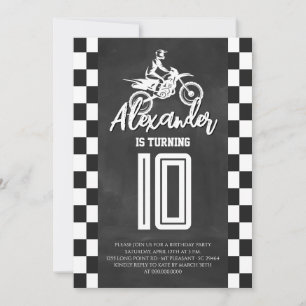 Krijtbord Vuilnisbak Motorfiets Verjaardagsfeestje Kaart