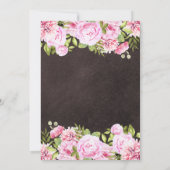 Krijtbord Waterverf Bloem Bruidsdouche Kaart (Achterkant)