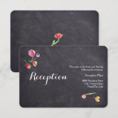 Krijtbord Waterverf Bloem Ontvangstkaarten Kaart (Voorkant / Achterkant)