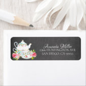 Krijtbord Waterverf Bloemige Thee Bruiloft Feest Etiket (Insitu)