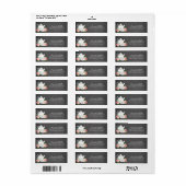 Krijtbord Waterverf Bloemige Thee Bruiloft Feest Etiket (Full Sheet)