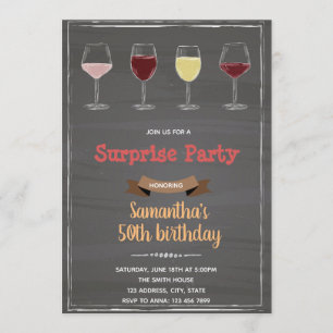 Krijtbord wijn uitnodiging tot in de perfectie ger