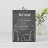 Krijtbord Wijnproeverij Bruids Trouwdouche Kaart (Staand voorkant)