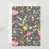 Krijtbord wilde bloemen weide krans paar douche kaart (Achterkant)