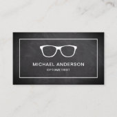Krijtbord Witte bril Oogarts Optometrist Visitekaartje (Voorkant)