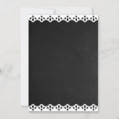 Krijtbord Witte Kanten Islamitische Moslim Bruilof Kaart (Achterkant)