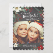 Krijtbord Wonderlijke Kerst Bloemige Foto Kaart (Voorkant)