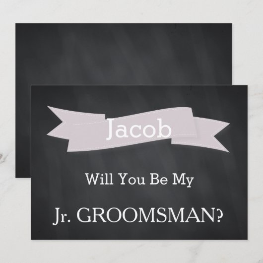 Krijtbord wordt u onze Mr Groomsman Kaart (Voorkant / Achterkant)