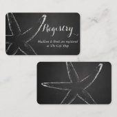 Krijtbord Zeester Nautische Huwelijk Informatiekaartje (Voorkant / Achterkant)