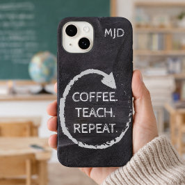 Krijtbord Zin Monogram Case-Mate iPhone 14 Hoesje