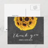  Krijtbord Zonnebloem Bal Dank u Briefkaart (Voorkant / Achterkant)