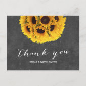  Krijtbord Zonnebloem Bal Dank u Briefkaart (Voorkant)