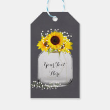 Krijtbord Zonnebloem Mason Jar Custom Gift Labels