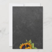 Krijtbord zonnebloemen chique rustiek zoet zestien kaart (Achterkant)