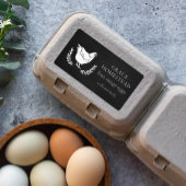 Krijtbord Zwart Boerderij Kippeei Kartonproduct Etiket