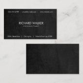 Krijtbord Zwart bord Elegant Modern Professional Visitekaartje (Voorkant / Achterkant)