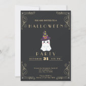 Krijtbord Zwart & Goud Schattigee Spooksterren Hal Kaart (Voorkant)