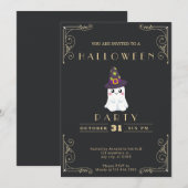 Krijtbord Zwart & Goud Schattigee Spooksterren Hal Kaart (Voorkant / Achterkant)