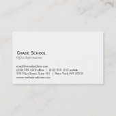 Krijtbord zwart paneel visitekaartje (Achterkant)