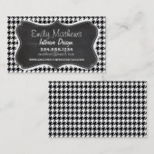  Krijtbord Zwarte Houndstooth Visitekaartje (Voorkant / Achterkant)
