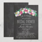 Krijtbordbloemen in Bloom Vrijgezellenfeest Kaart (Voorkant / Achterkant)