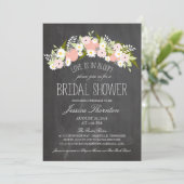 Krijtbordbloemen in Bloom Vrijgezellenfeest Kaart (Staand voorkant)