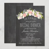 Krijtbordbloemen in Bloom Vrijgezellenfeest Kaart (Voorkant / Achterkant)