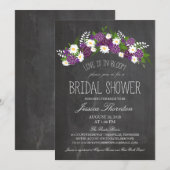 Krijtbordbloemen in Bloom Vrijgezellenfeest Kaart (Voorkant / Achterkant)