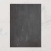 Krijtbordbruiloft. Boho tuin roze bloemen Menu (Achterkant)