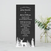 Krijtbordhert Kerstmis Huwelijksprogramma Programmakaart (Staand voorkant)