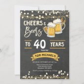 Krijtbordjuichen en bier verjaardag kaart (Voorkant)