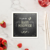  Krijtbordlook - Geel Baby shower Servetten (Insitu)