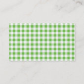  krijtbordlook, groen gecontroleerd; Gingham Visitekaartje (Achterkant)
